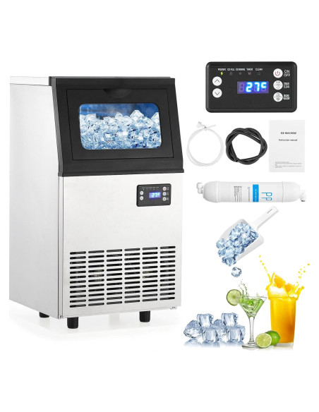 Máquina de Hielo Comercial 110 kg/24h con Bin 8 kg