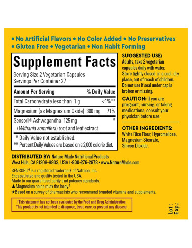 Nature Made Wellblends Calm & Relax 54 Cápsulas Vegetarianas