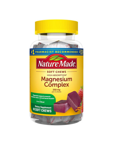 Nature Made Suplemento de Magnesio 250 mg Gomas Vegetarianas 40 Unidades
