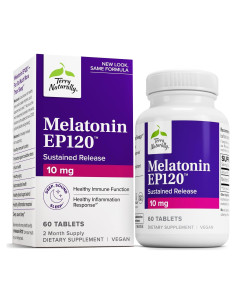 Melatonina EP 120 Terry Naturally 10mg - 60 Tabletas Antioxidantes