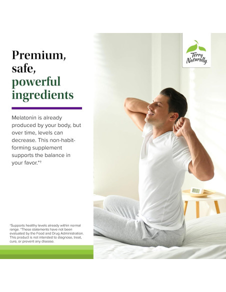 Melatonina EP 120 Terry Naturally 10mg - 60 Tabletas Antioxidantes