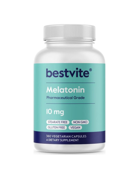 Melatonina 10 mg Bestvite - 360 Cápsulas Veganas Sin Gluten
