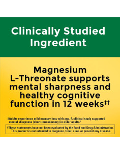 Nature Made Magnesio L-Treonato 130 mg + Vitamina C y D3 - 90 Cápsulas 2