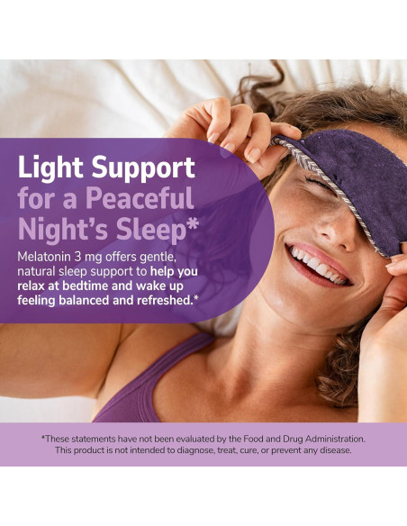 Tabletas de Melatonina 21st Century 3 mg 200 unidades