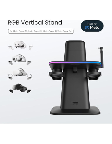 Base de Carga KIWI design para Meta Quest 3S y 2, Soporte Vertical