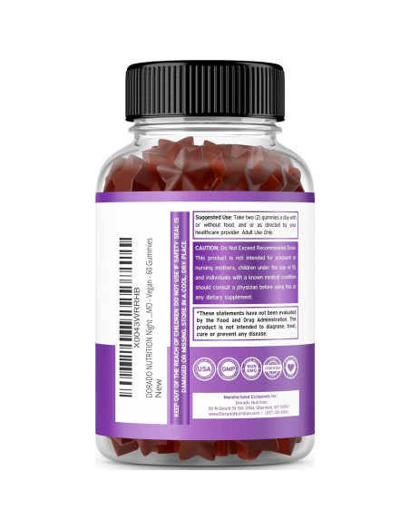 Gomitas Quemador de Grasa Nocturno Dorado Nutrition 60 Unidades