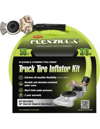 Kit Inflador Neumáticos Camiones Flexzilla 15,24 m ZillaGreen