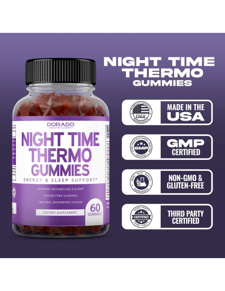 Gomitas Quemador de Grasa Nocturno Dorado Nutrition 60 Unidades