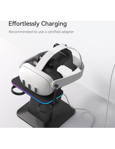 Base de Carga KIWI design para Meta Quest 3S y 2, Soporte Vertical