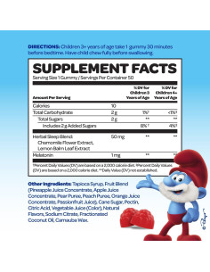 Gominolas de Melatonina Los Pitufos 1mg 50 Unidades 2