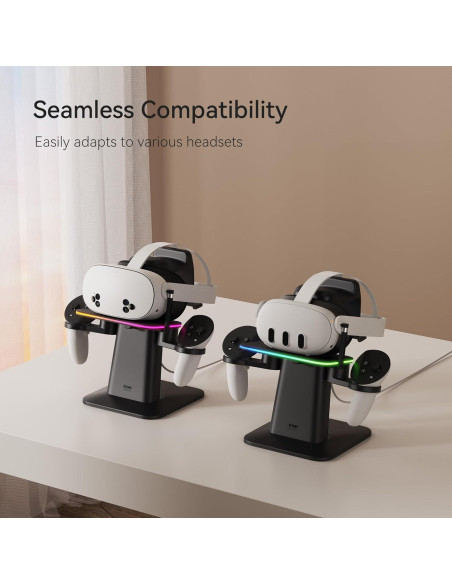 Base de Carga KIWI design para Meta Quest 3S y 2, Soporte Vertical