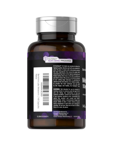 Melatonina 10mg Horbaach 140 Cápsulas Liberación Rápida