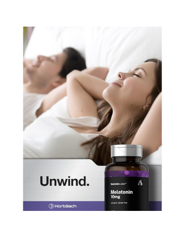Melatonina 10mg Horbaach 140 Cápsulas Liberación Rápida
