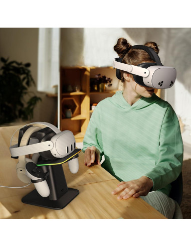 Base de Carga KIWI design para Meta Quest 3S y 2, Soporte Vertical