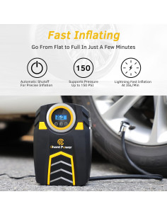 Compresor de Aire C P CHANTPOWER 12V 150 PSI Portátil 2