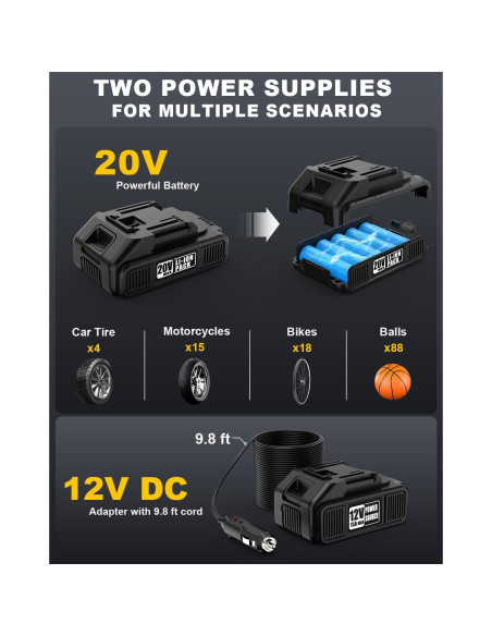 Compresor de Aire DORMZIE ST189CD 150 PSI Portátil 20V