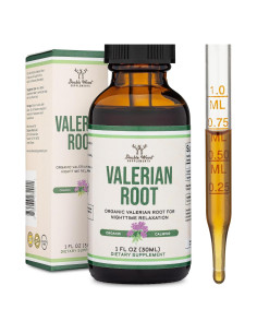 Gotas de Raíz de Valeriana Orgánica 168mg - Double Wood 30ml