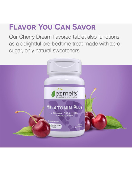 EZ Melts Melatonina 5mg Sin Azúcar - Suplemento para Sueño