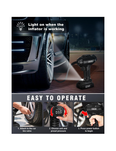 Compresor de Aire DORMZIE ST189CD 150 PSI Portátil 20V