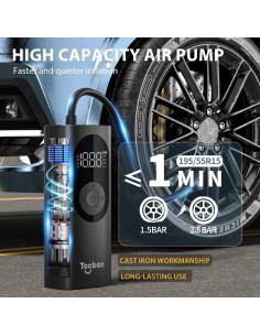 Compresor de Aire Tccbac TC560 150 PSI Portátil con Luz LED 2