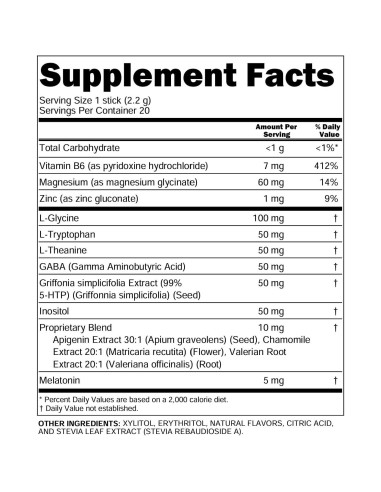 Polvo Clean Sleep Stix 20 Stix - Melatonina y Magnesio