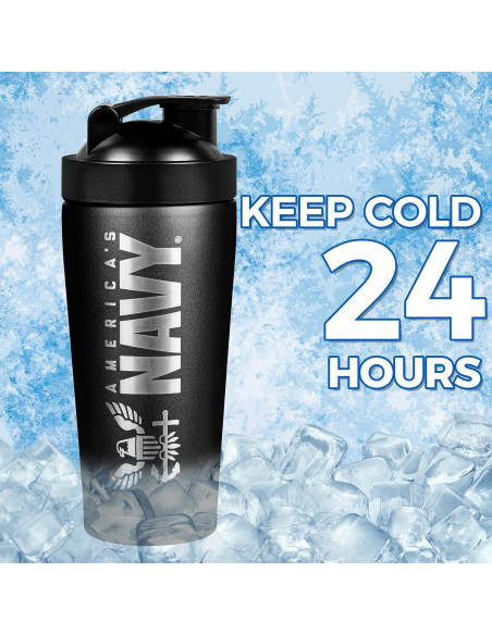 Botella Mezcladora Aislada 24 oz Marina - Regalos Militares