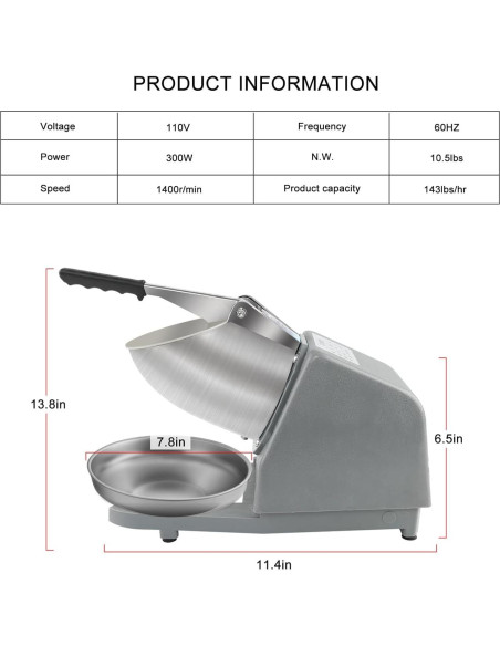 Máquina de Hielo KOFOHON SM-01 Acero Inoxidable 300W Gris Máquina de Hielo KOFOHON SM-01 Acero Inoxidable 300W Gris
