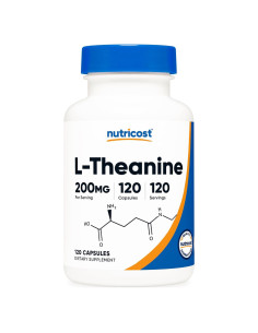 L-Theanina Nutricost 200mg 120 Cápsulas Sin OGM Sin Gluten