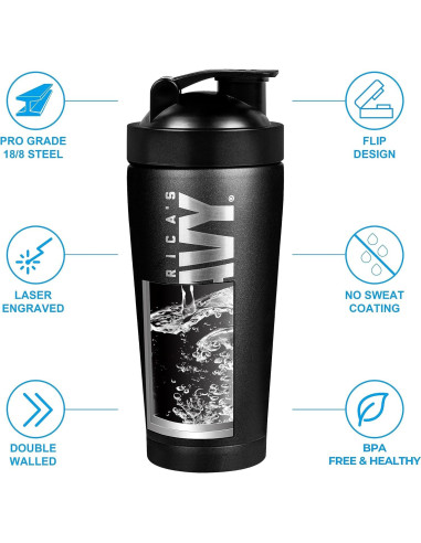 Botella Mezcladora Aislada 24 oz Marina - Regalos Militares