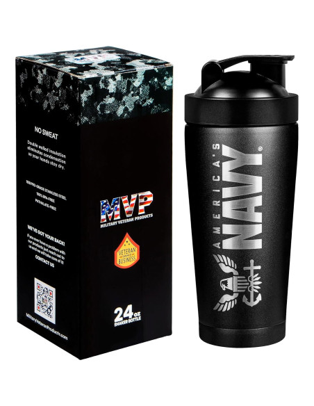 Botella Mezcladora Aislada 24 oz Marina - Regalos Militares
