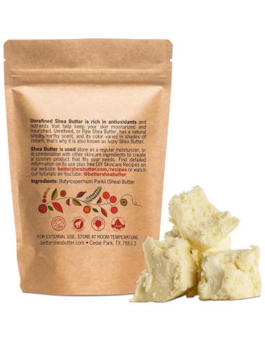 Manteca de Karité Cruda 100% Pura 454g - Hidratante Natural