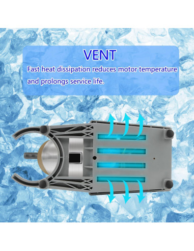 Máquina de Hielo KOFOHON SM-01 Acero Inoxidable 300W Gris