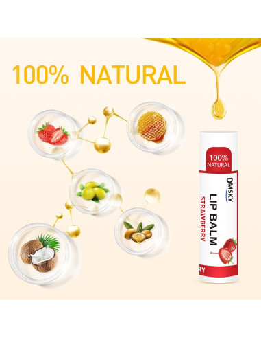 Bálsamo Labial Natural DMSKY 24 Paquetes 12 Sabores Hidratante