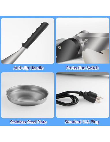 Máquina de Hielo KOFOHON SM-01 Acero Inoxidable 300W Gris