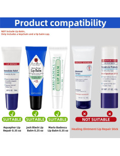 Soporte de llavero para bálsamo labial Aquaphor y Jack Black 2