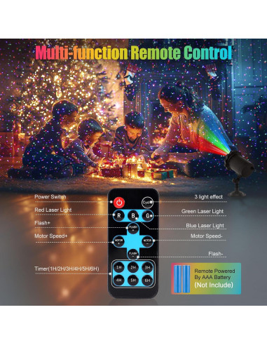 Proyector Láser RGB Firefly Impermeable para Exteriores 12 Efectos