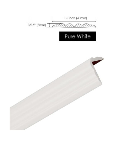 Moldura de esquina autoadhesiva Maydos 3.81cm x 3.05m blanca