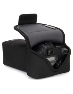 Funda para cámara DSLR USA GEAR Neopreno Negro con Accesorios