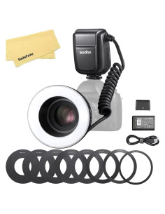 Flash de Anillo LED Godox MF-R76 con Batería 2600mAh