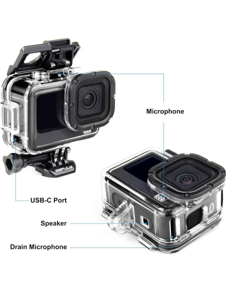 Funda Protectora Skeleton GEPULY para GoPro Hero 9-13 Black
