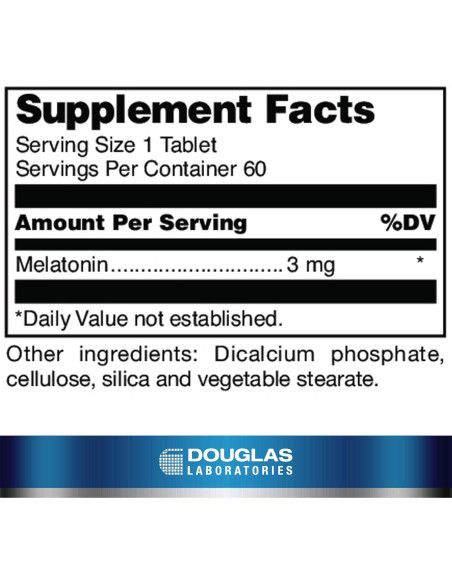 Suplemento de Melatonina Douglas Laboratories 3 mg - 60 Tabletas Suplemento de Melatonina Douglas Laboratories 3 mg - 60 Tabletas