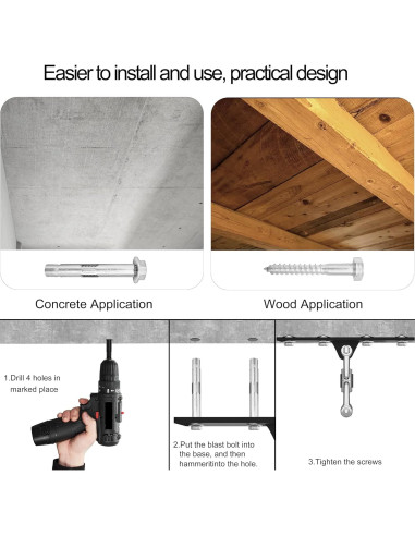Soporte para Bolsa Pesada VivaZen 408 kg Acero Alta Resistencia