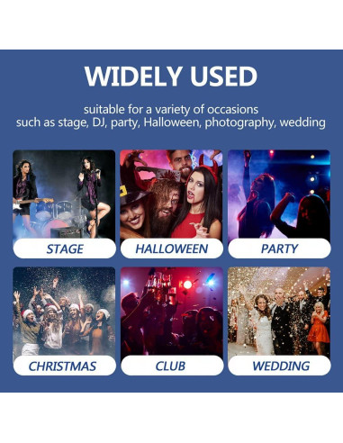 Máquina de Niebla 900W XWSTGEQ con 6 Luces LED y Control Remoto