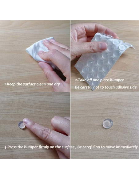 Bumpers Transparentes Autoadhesivos de Silicona 272 Pcs - 5 Tamaños