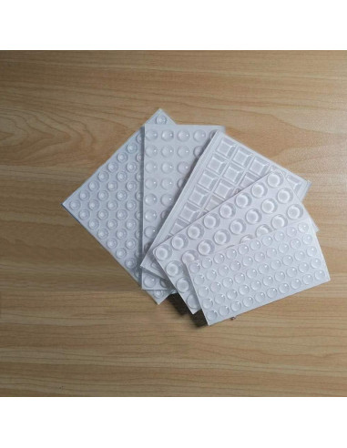 Bumpers Transparentes Autoadhesivos de Silicona 272 Pcs - 5 Tamaños