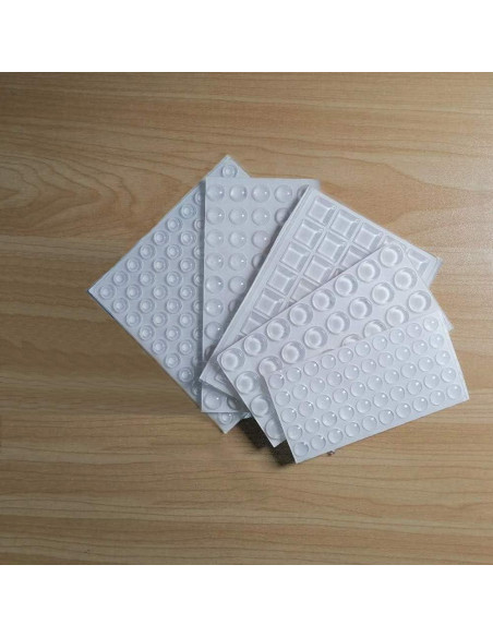 Bumpers Transparentes Autoadhesivos de Silicona 272 Pcs - 5 Tamaños