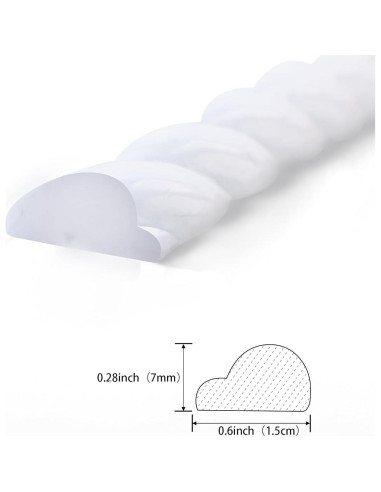 Moldura autoadhesiva flexible Taaizau 5m x 1.5cm blanca