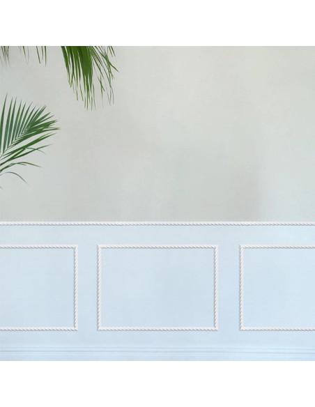 Moldura autoadhesiva flexible Taaizau 5m x 1.5cm blanca