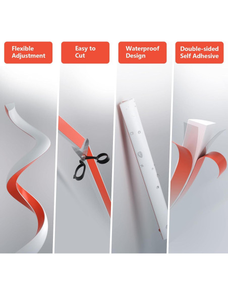 Moldura Cuarterona Flexible Pionasuicg 99 cm Silicona Blanca