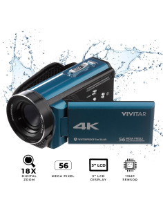 Cámara de Video 4K Vivitar DVR48K, 56MP, Zoom 18x, Impermeable 2
